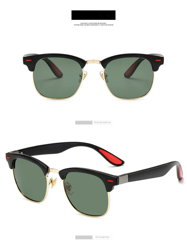 10470 1l-385 Gafas de sol polarizadas con remaches Unisex