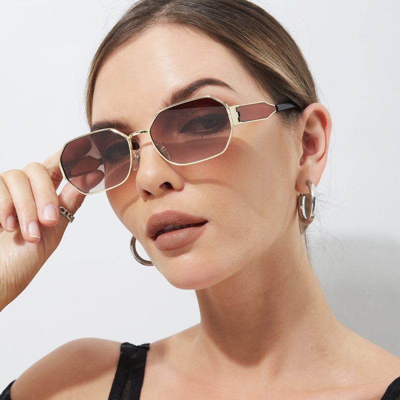 18966 1l-393 Gafas de sol cuadradas Vintage 1 Pza