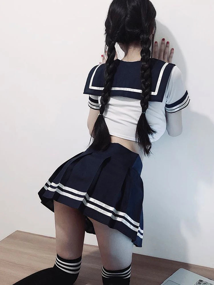 9231 1a-007 Disfraz escolar Sexy para mujer, picardías de Cosplay