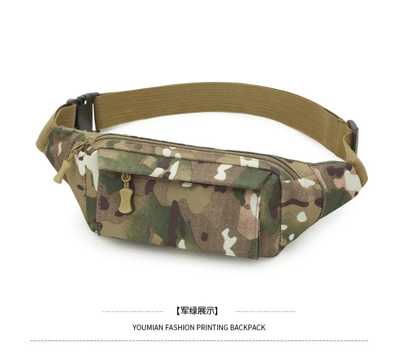 11383 1c-022 Riñonera táctica de tela Oxford para hombre