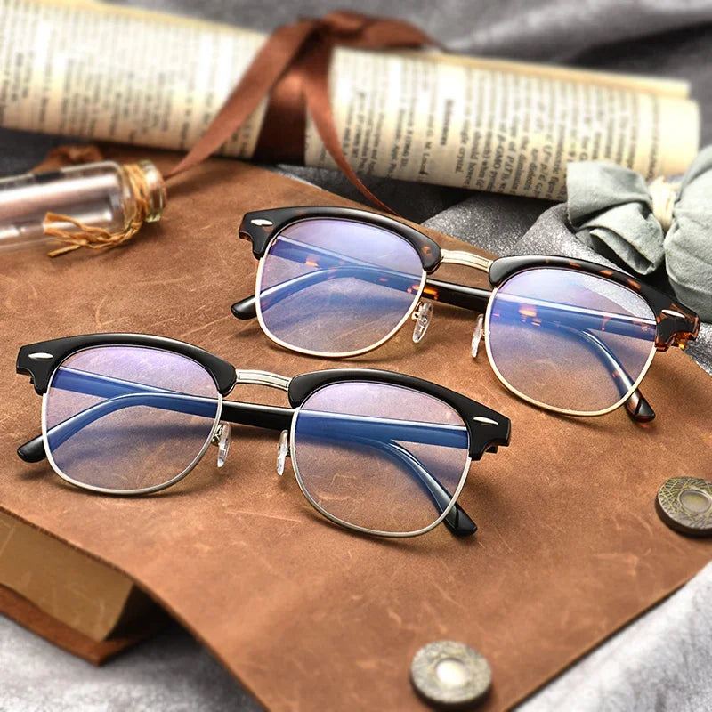 18792 1l-385 Gafas clásicas Retro de medio marco 1 Pza