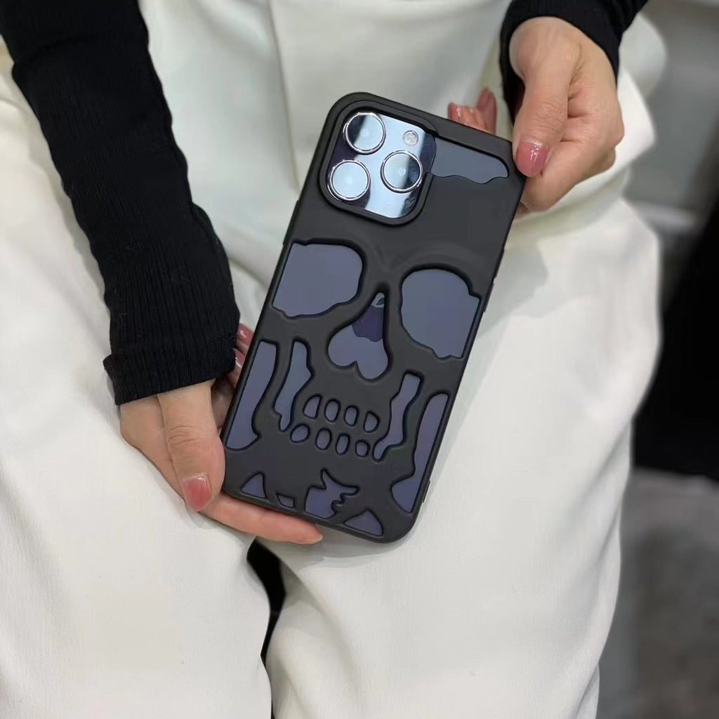 3530 2t-014 Funda de teléfono de calavera gótica ahuecada