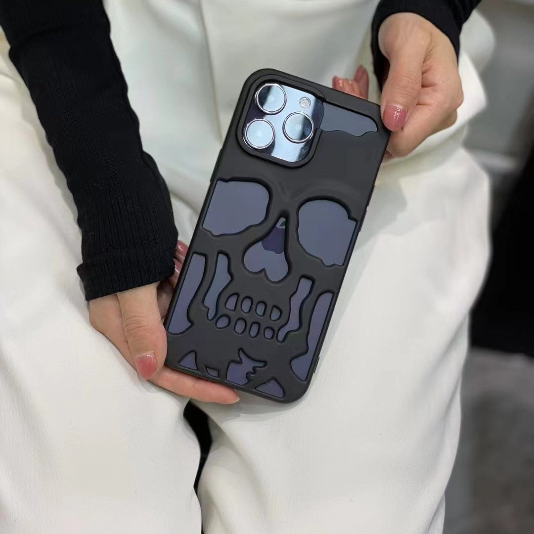 3530 1b-02-11 Funda de teléfono de calavera gótica ahuecada