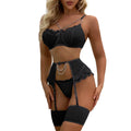 9517 ID-015 Conjunto de lencería abierta para mujer 5 piezas
