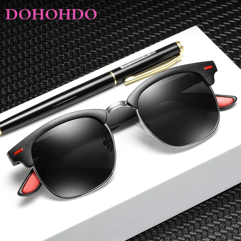 10470 1l-385 Gafas de sol polarizadas con remaches Unisex