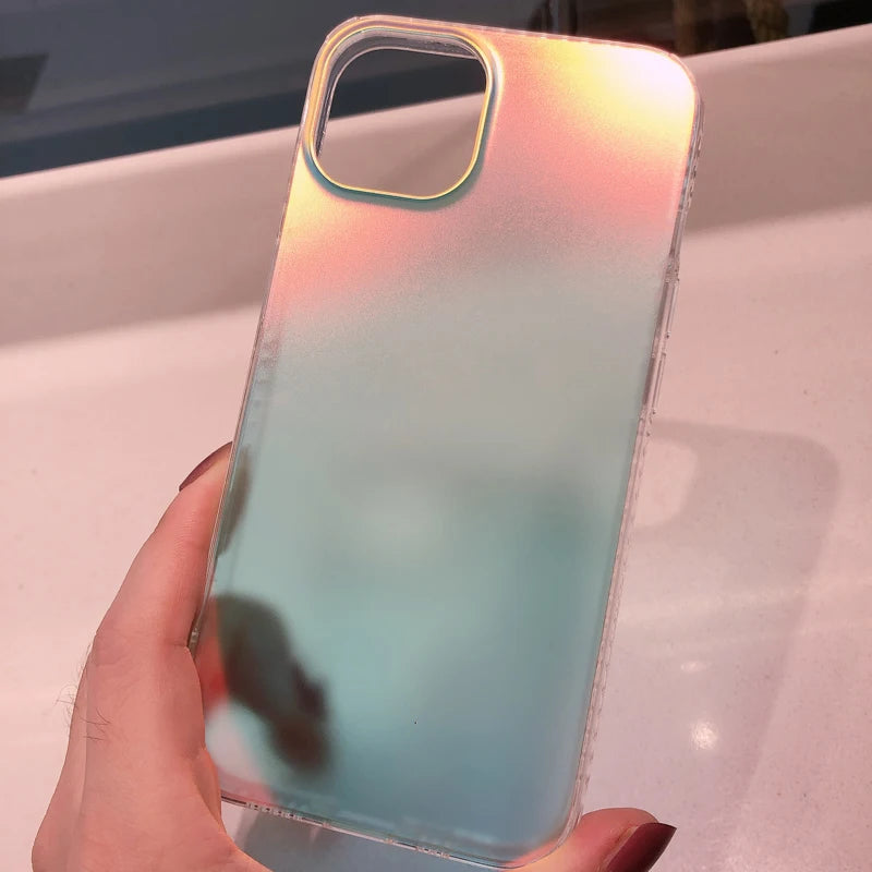 10429 2t-014 Funda de teléfono con gradiente láser Aurora mate