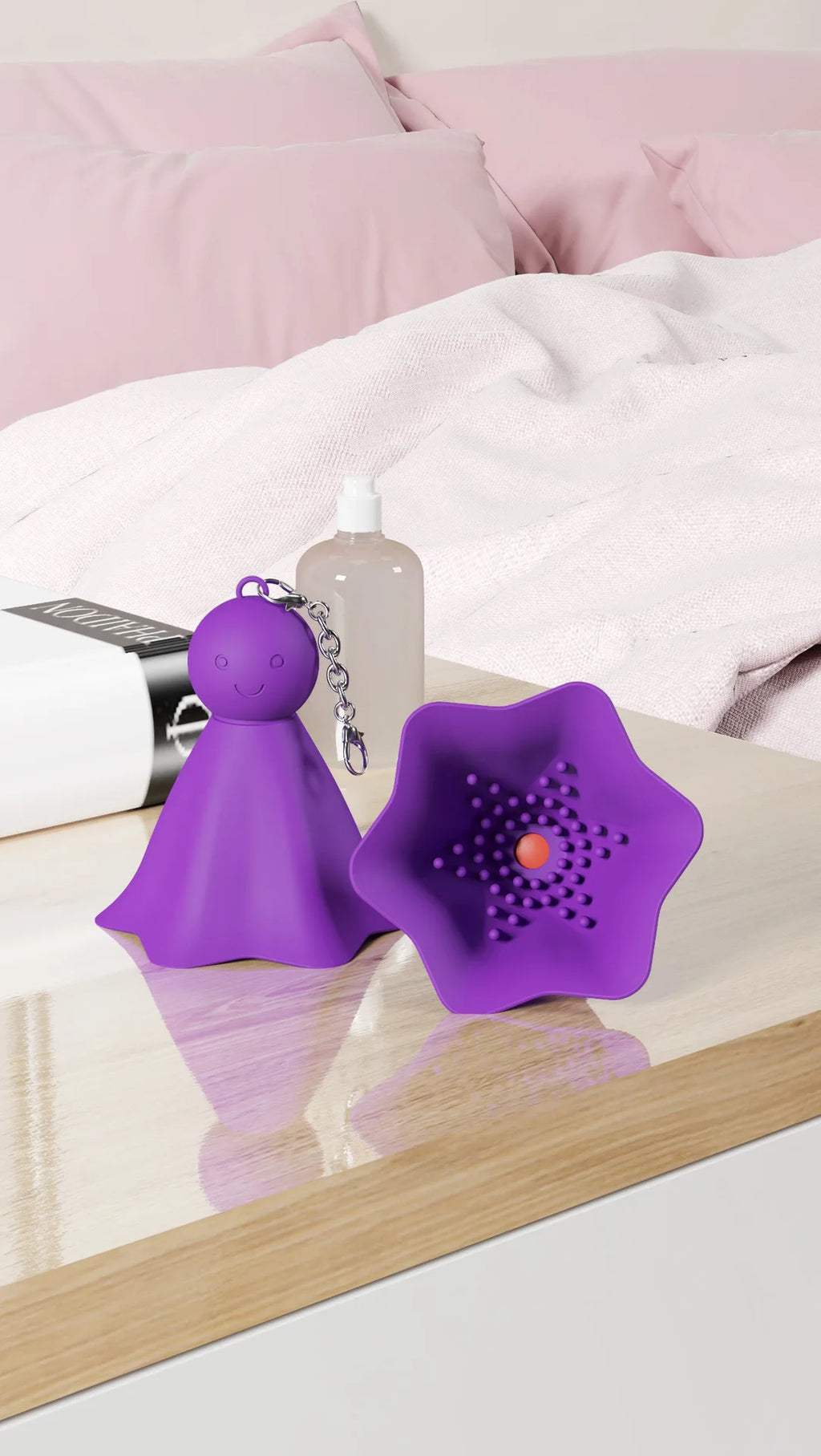8751 1b-048 1t-003 Pinza de pezón de estímulo fuerte Morado 10 velocidades