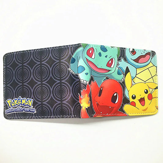 11287  2 c01-01 7-9 Cartera de Pokémon de dibujos animados de Anime Popular