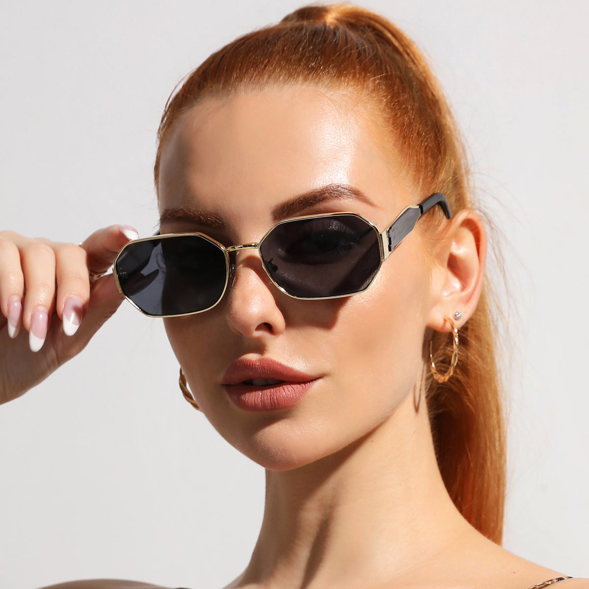 18966 1l-393 Gafas de sol cuadradas Vintage 1 Pza