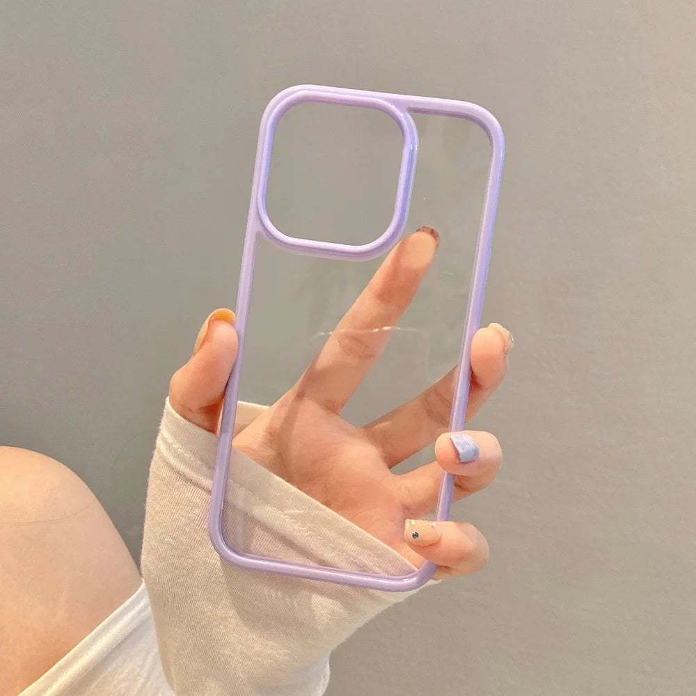 10438 2t-014 Funda transparente a prueba de golpes para iPhone