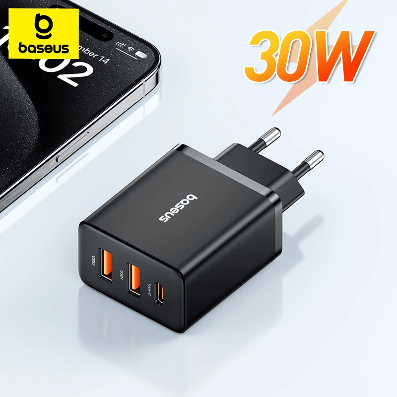 17659 1t-008 Baseus 30W cargador USB QC3.0 PD3.0 tipo C