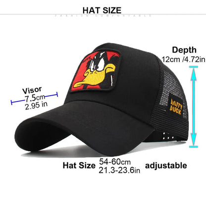 9112 1c-03-02 Gorra de béisbol de dibujos animados para hombre y mujer