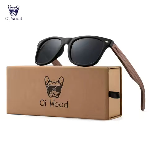 19961 1c-024 Gafas de madera lentes polarizadas Gafas