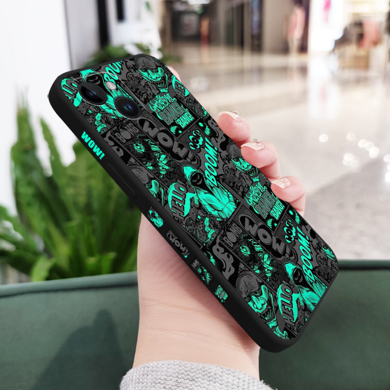 13681 2t-014 Funda de teléfono de payaso ennegrecido