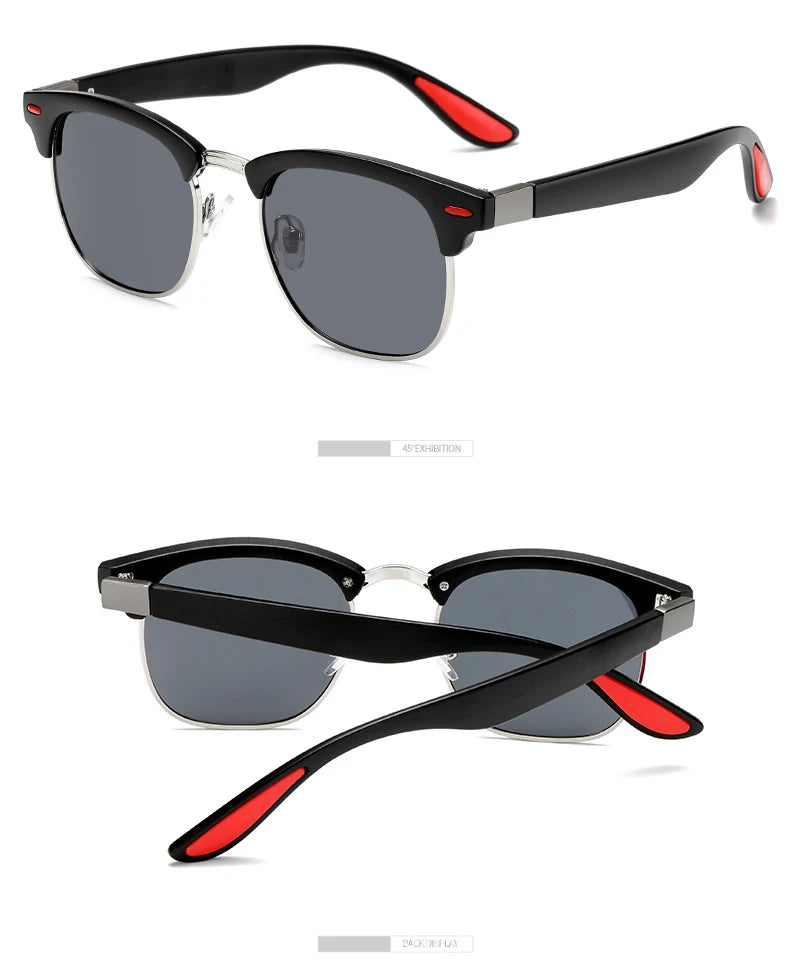 10470 1l-385 Gafas de sol polarizadas con remaches Unisex