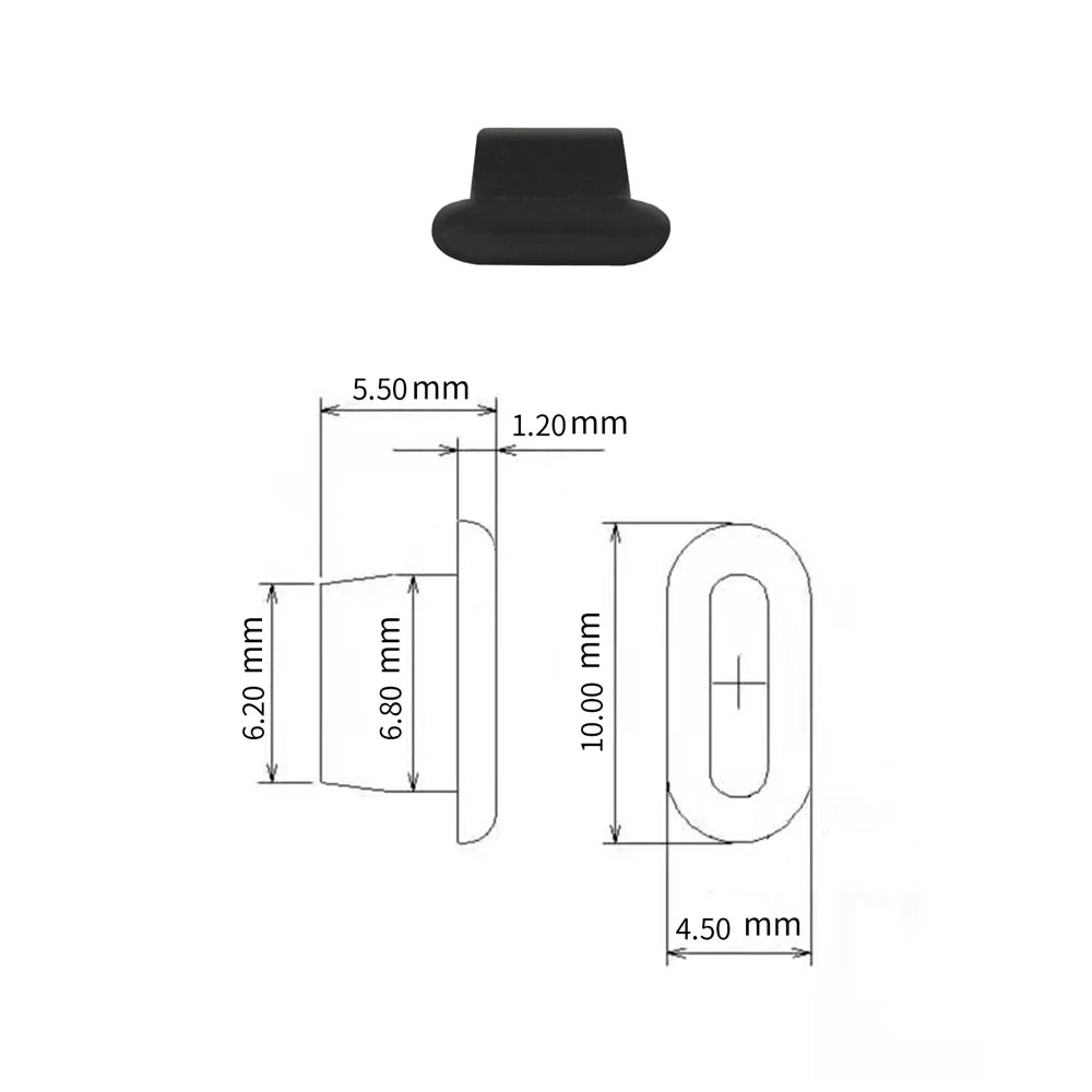 9765 2t-341 Set/2 unidades Tapón antipolvo de silicona para Iphone