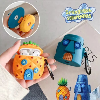 8647 b01-25 Funda de auriculares con dibujos animados Bob Esponja