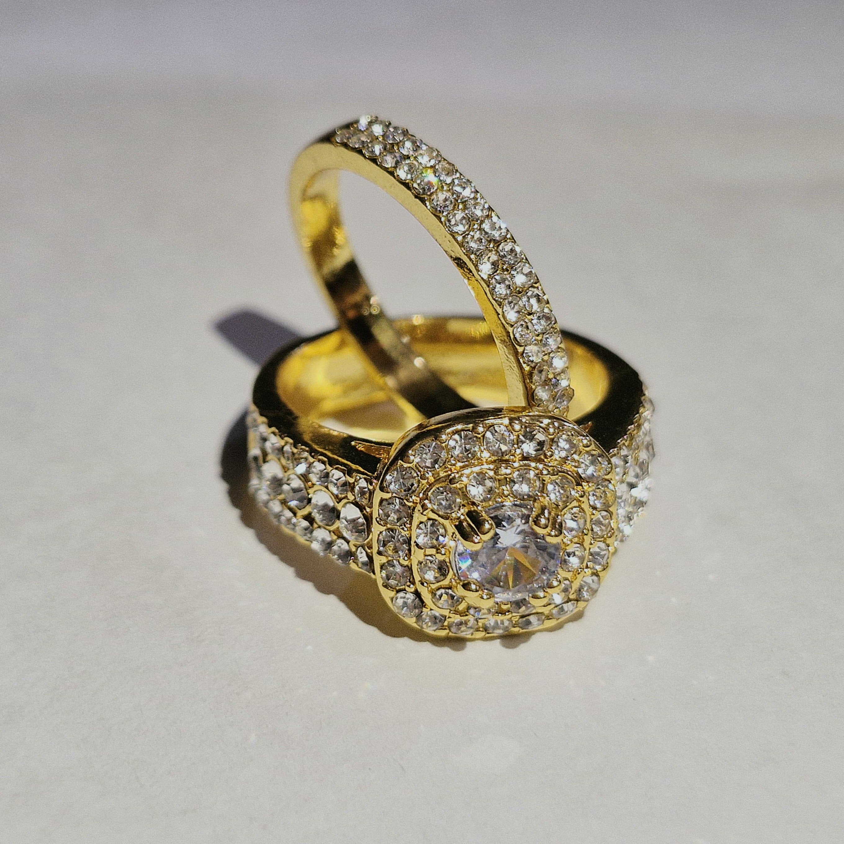 9497 1b-070 Anillo De Acero Inoxidable Dorado