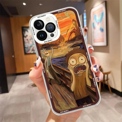 10516 2t-014 Funda para iPhone Rick y Morty