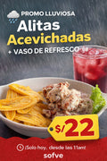 Promo Lluviosa 1 Alitas Acevichada + 1 Vaso Refresco