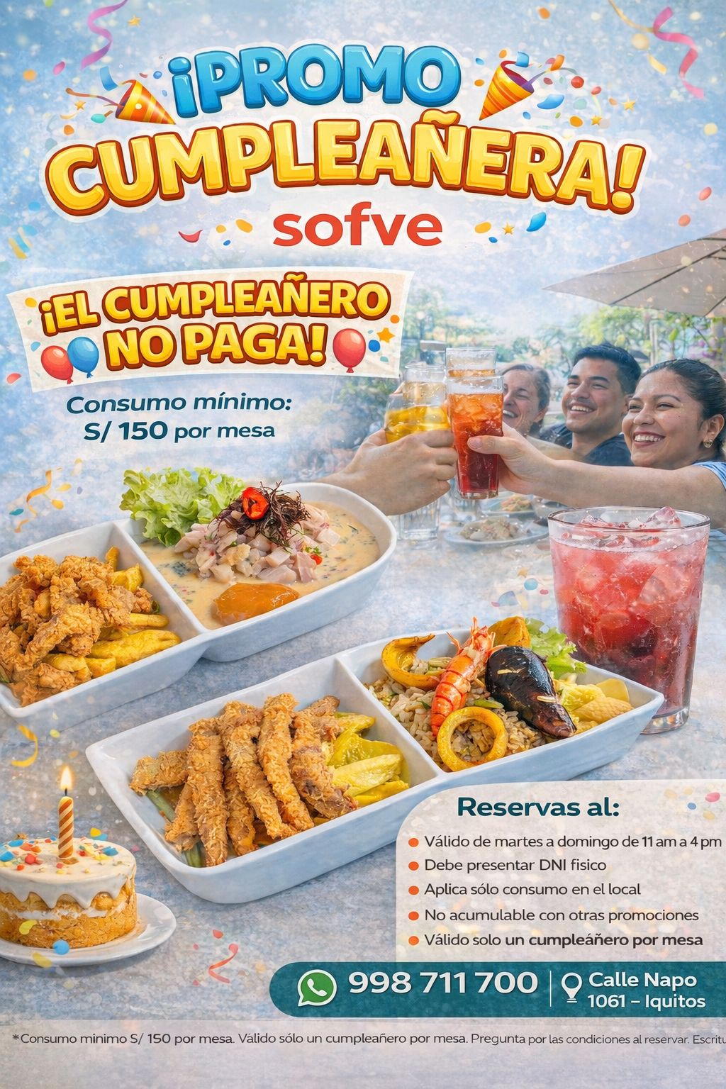 Promo Cumpleañera Sofve