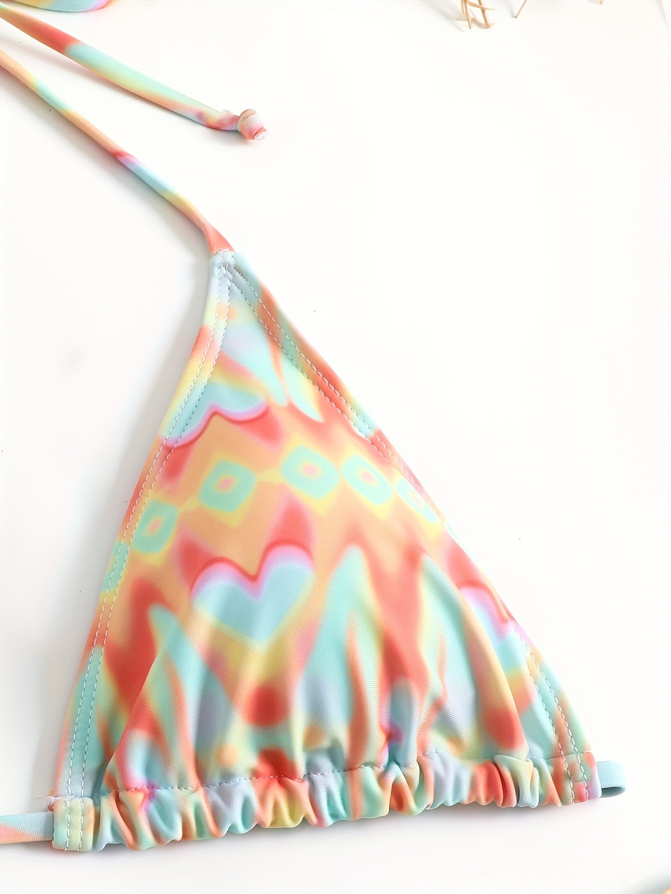 19664 1a-086 Conjunto Bikini Multicolor 3 Pzas