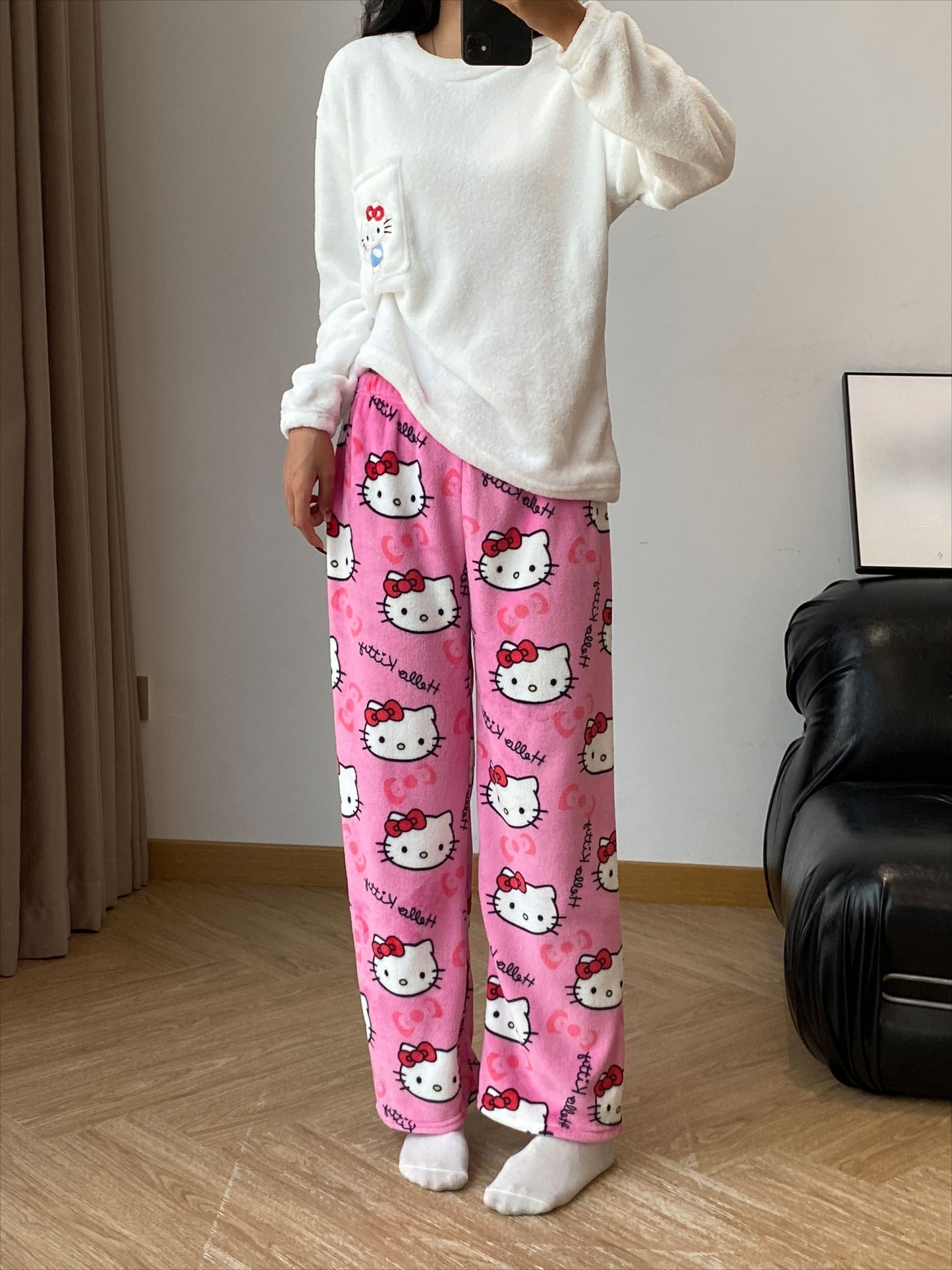 18313 1a-149 Pantalones de pijama de franela Hello Kitty 1 Pza