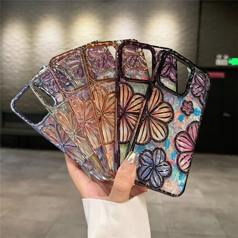 14178 2t-014 Funda chapada de lujo con flores 1 Pza