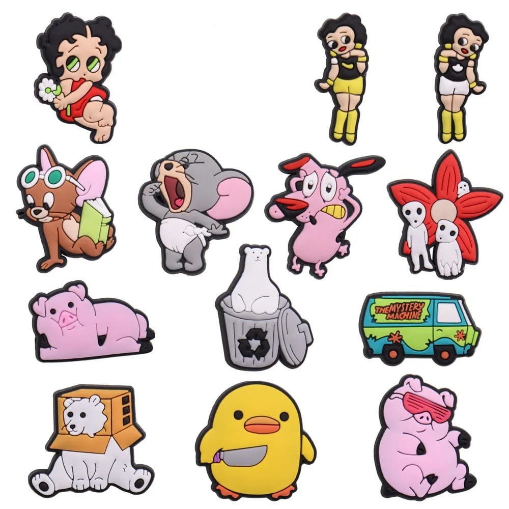 6490 Dijes de PVC con dibujos