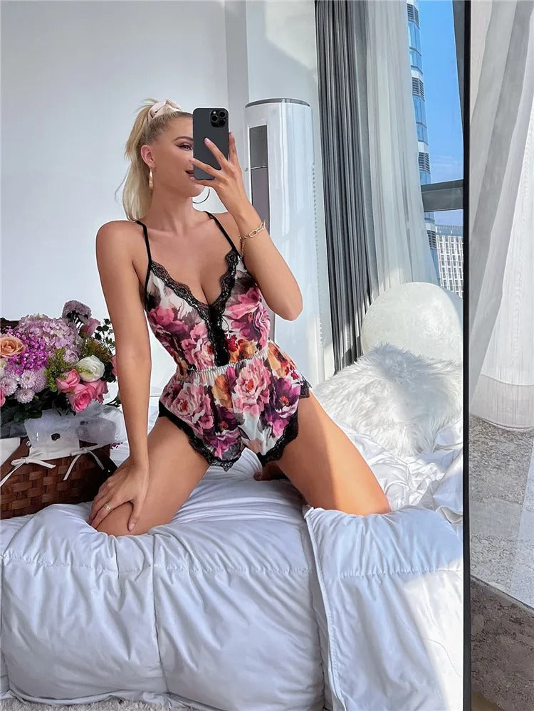 13439 1a-029 Body Sexy Floral para Mujer pijama suave