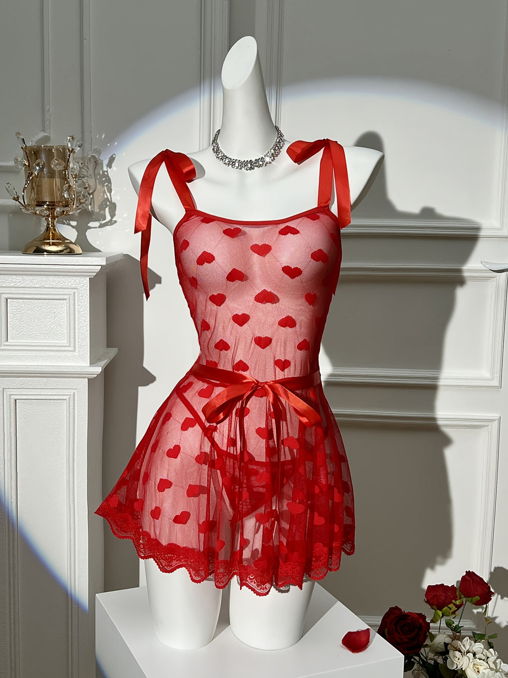 19224 1a-007 Vestido Sexy Rojo de Malla
