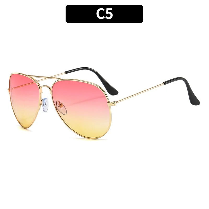 8779 1l-384 Gafas de sol de aviación de doble puente para hombre y mujer