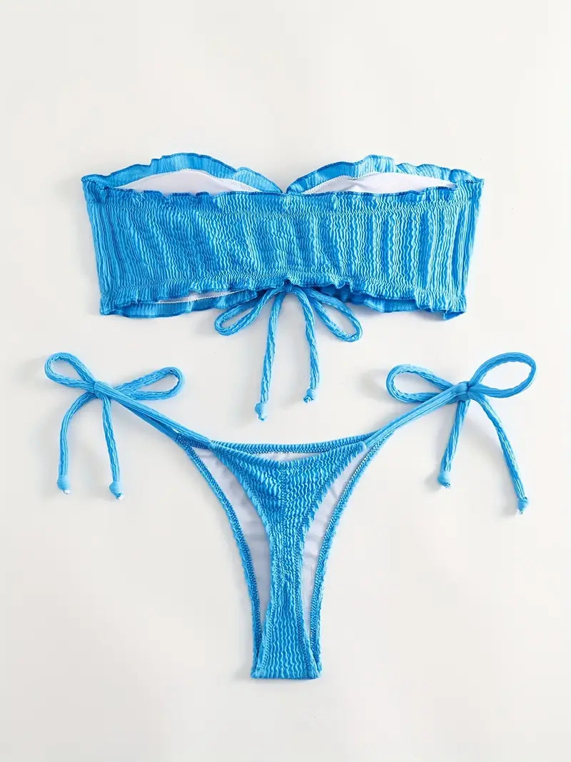 19842 1a-046 Traje de Baño Bikini Ajustado y Sexy 2Pzs