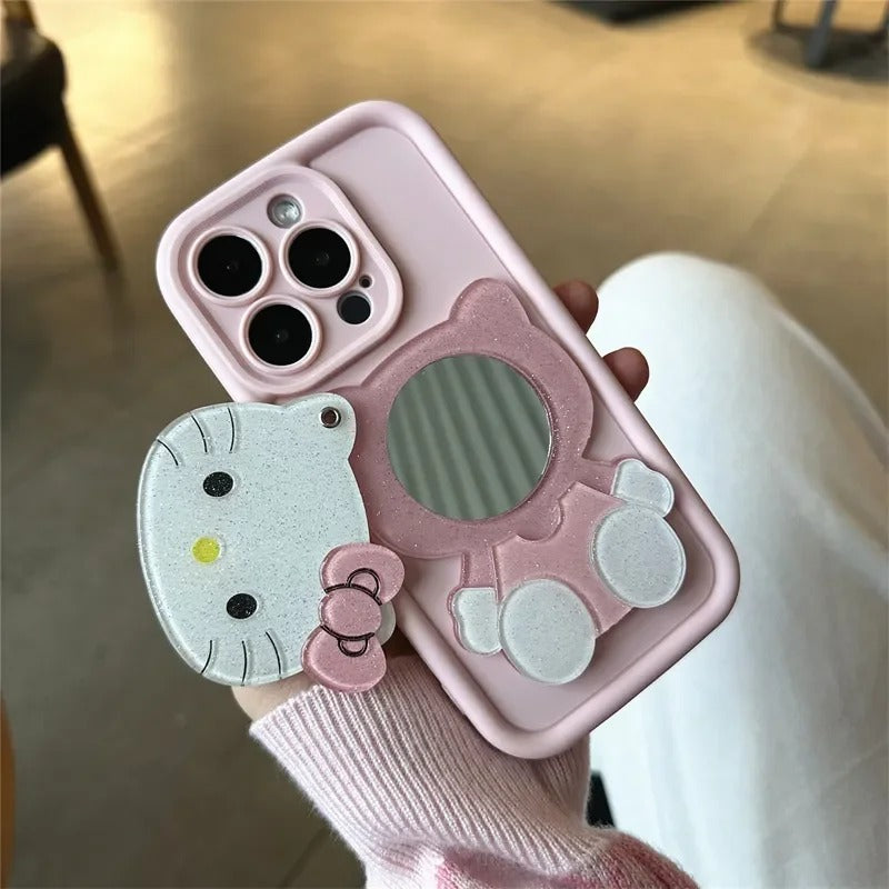 13787 2t-014 Sanrio funda de teléfono con espejo de maquillaje 2 Pzas