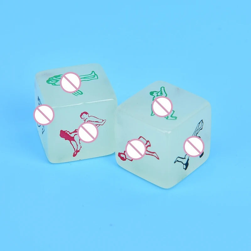 13530 2b-02-06 Dados luminosos eróticos de 6 lados para parejas