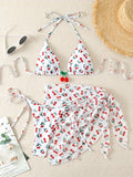 19523 1a-028 Conjunto Bikini Cereza 3 Pzas