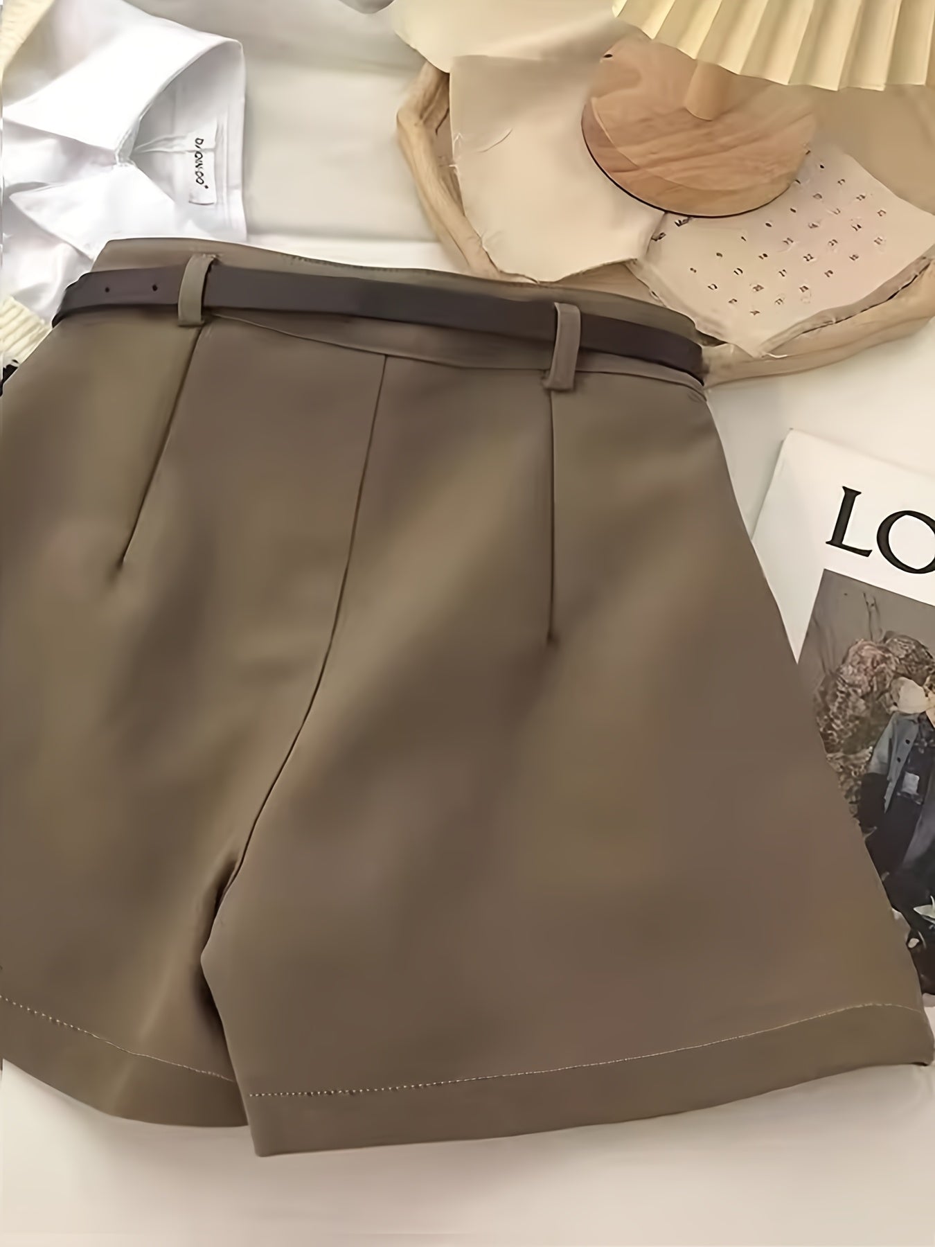 19665 1a-087 Shorts Estilo Retro & Cinturón