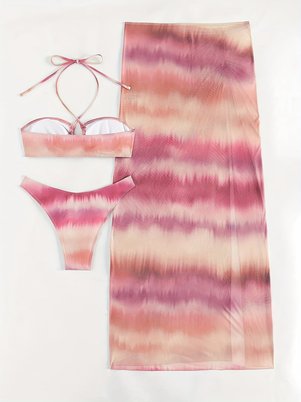 19563 1a-109 Conjunto Bikimi Tie Dye 3 Pzas