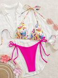 19681  id-301 Conjunto de Bikini a Cuadros con Copas Push-Up, Estilo Japonés y Coreano 2 Pzs