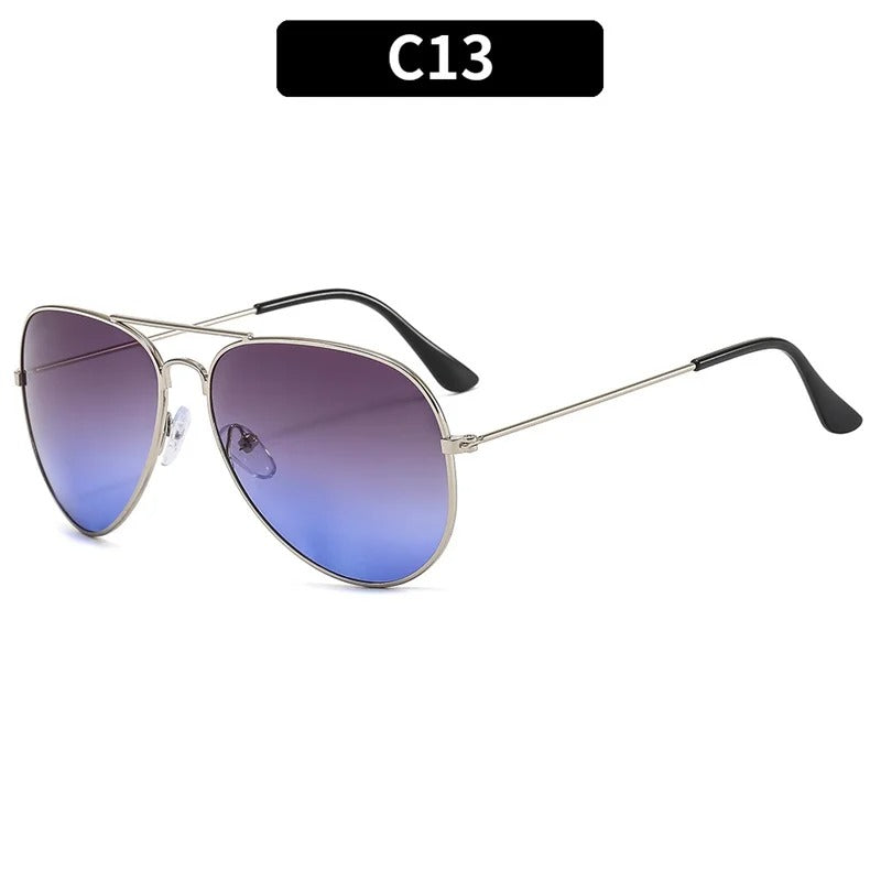 8779 1l-384 Gafas de sol de aviación de doble puente para hombre y mujer