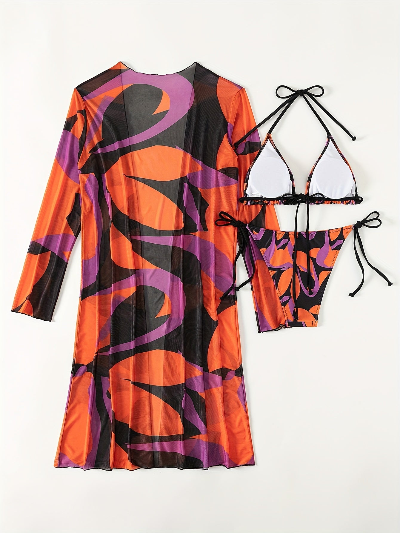 19666 1a-106 Conjunto Bikini Multicolor 3 Pzas