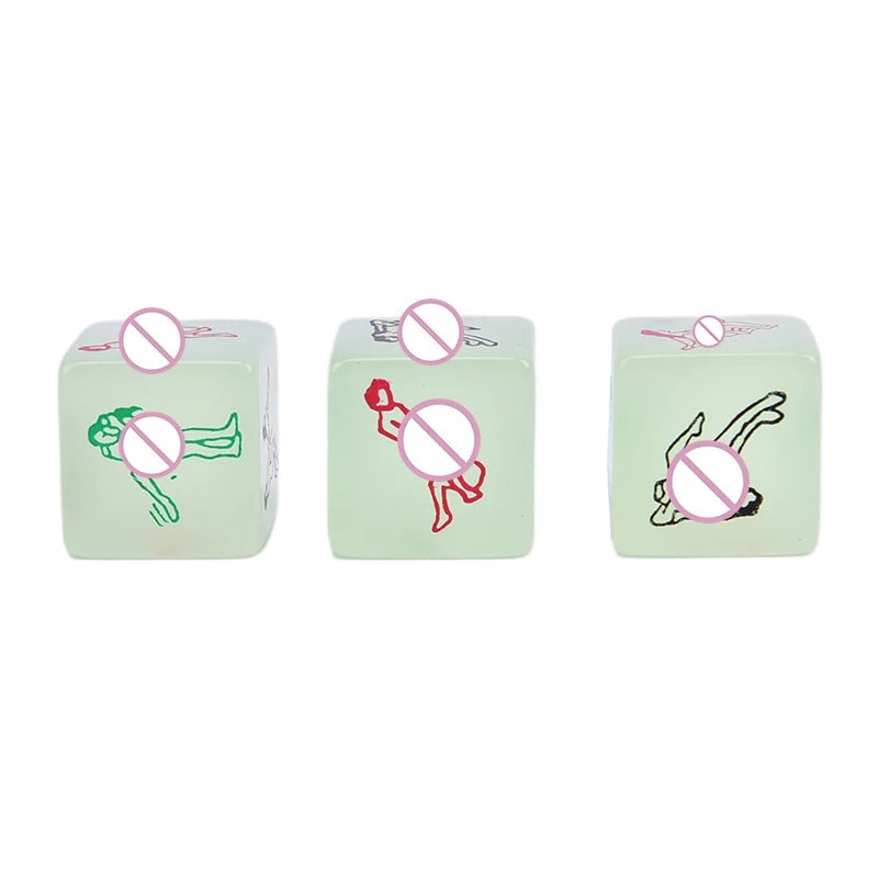 13530 2b-02-06 Dados luminosos eróticos de 6 lados para parejas
