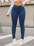 19161 1t-280 Pantalón de Denim Elásticos de Cintura Alta 1 Pza