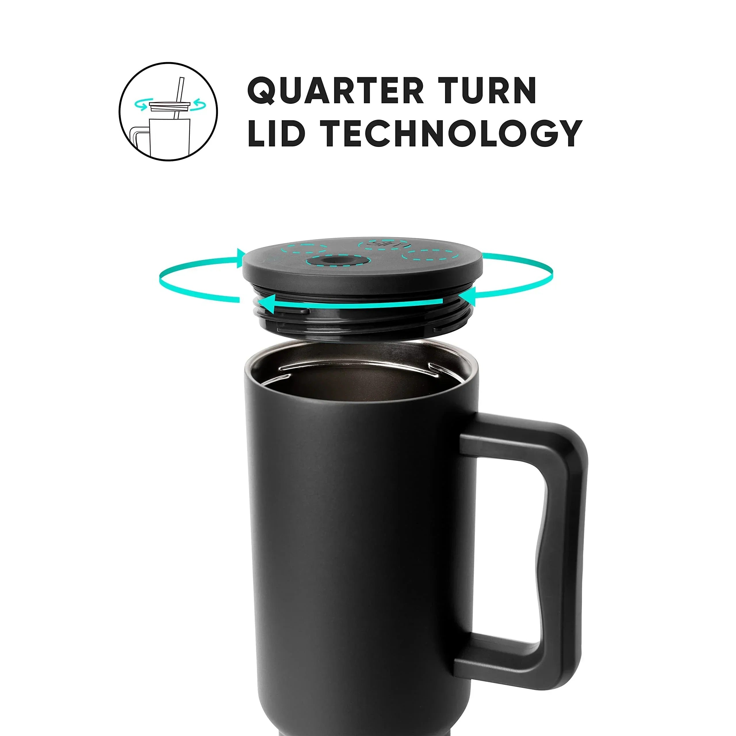 16378 1c-004 Vaso con asa y tapa 2 Pzas