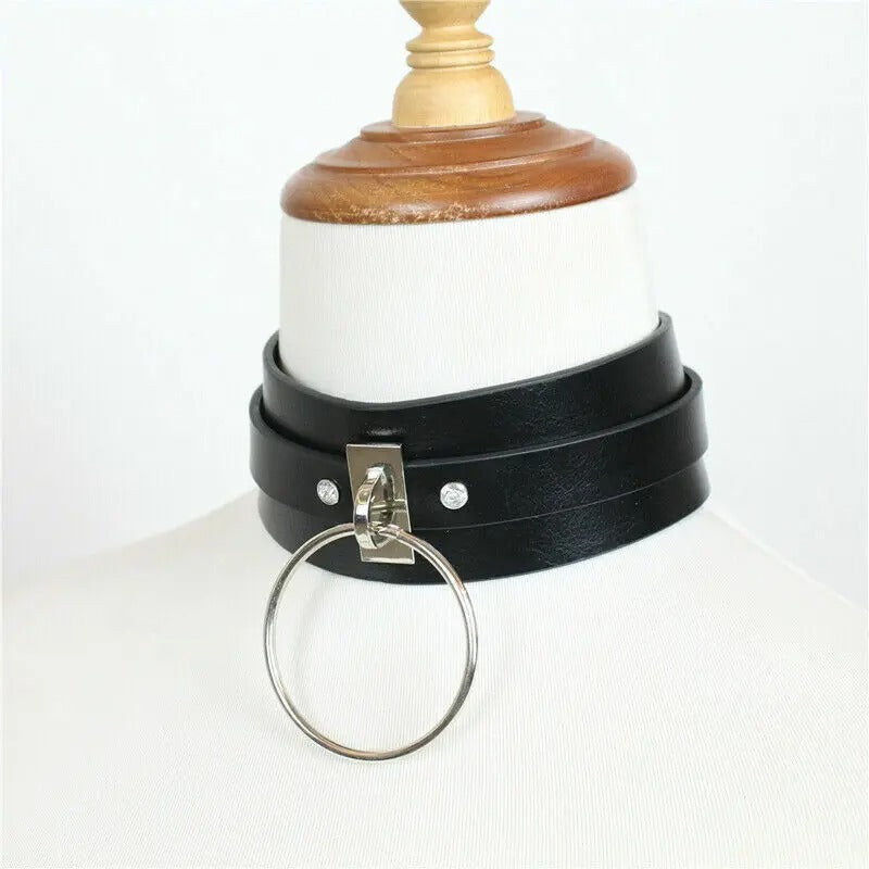 13082 1b-02-19 Accesorio 1 pzs de cuero PU con cuello redondo