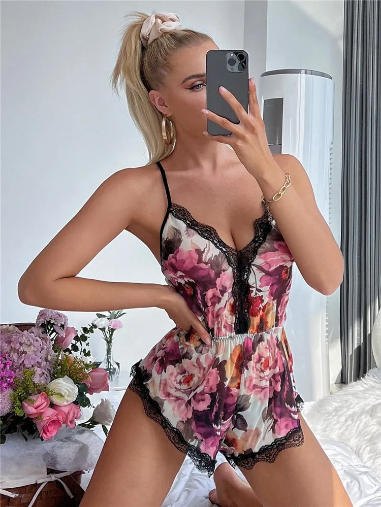 13439 1a-029 Body Sexy Floral para Mujer pijama suave
