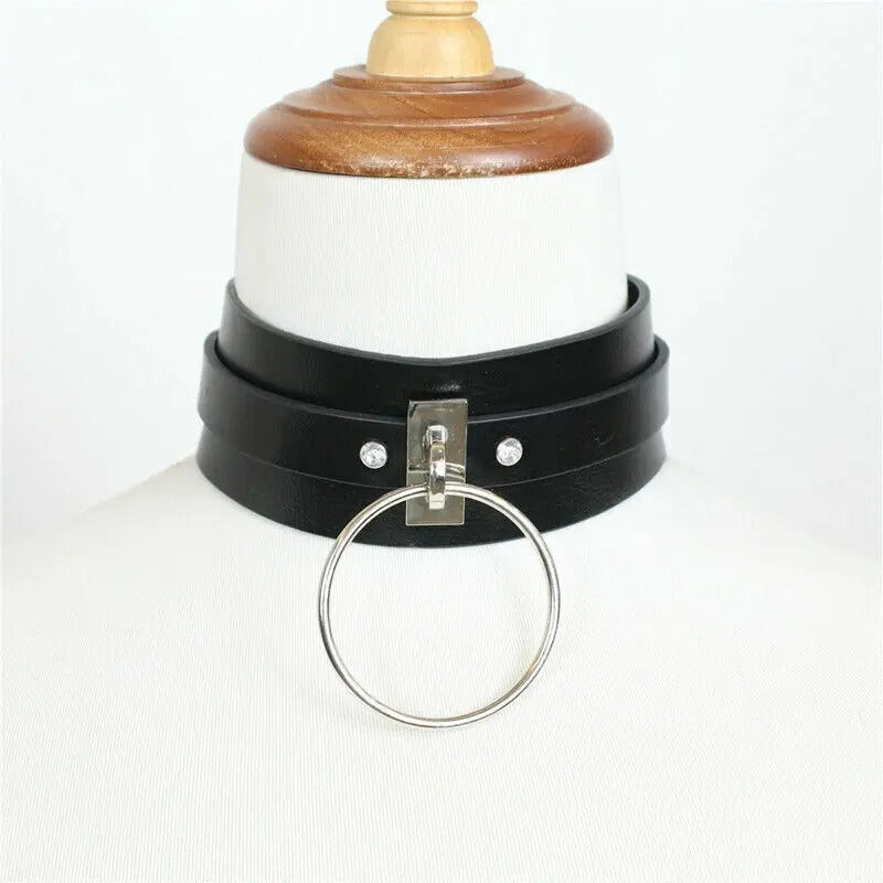 13082 1b-02-19 Accesorio 1 pzs de cuero PU con cuello redondo