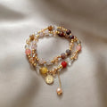 15688 1b-015 Pulsera vintage doble capa 1 Pza