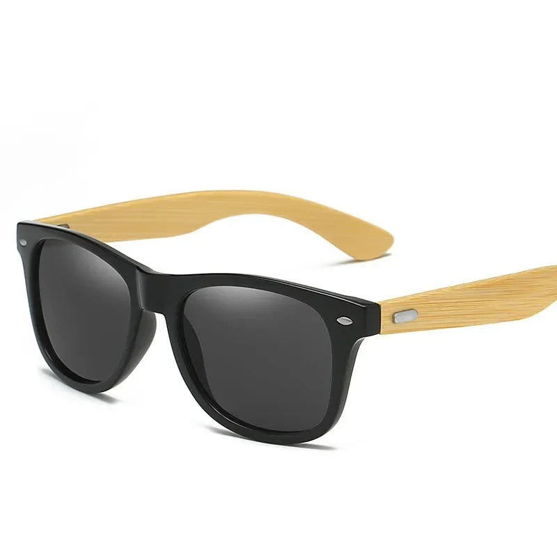 8644 b01-25 Gafas de sol clásicas de madera para hombre