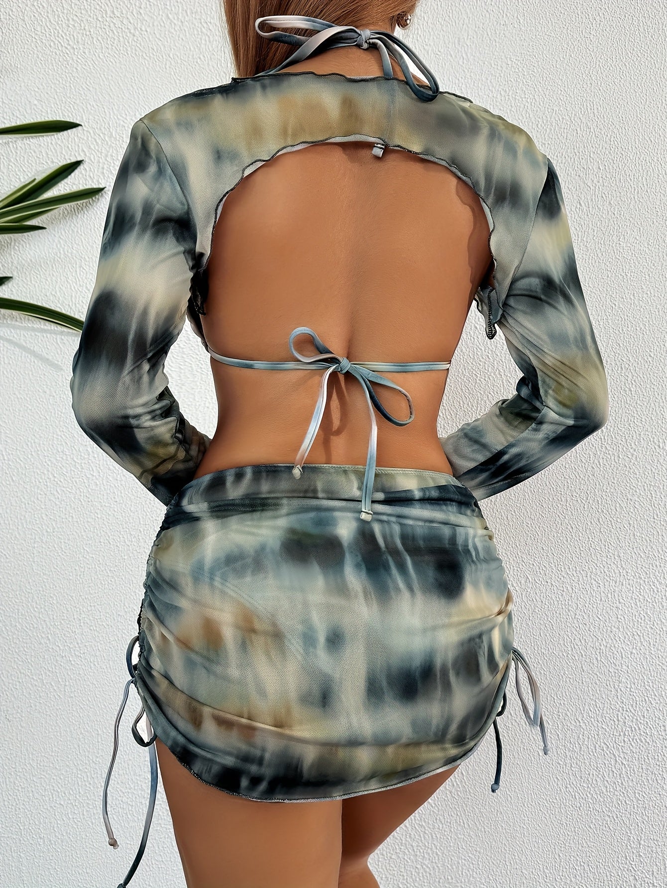 19675 1a-086 Conjunto Bikini Tie Dye 4 Pzas